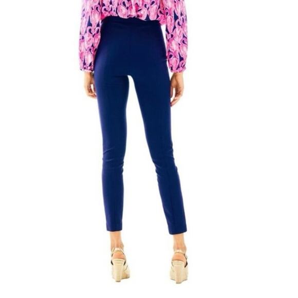 Lilly Pulitzer Midnight Navy Alessia Stretch Navy Dinner Dress Pants, Size 2 - Picture 2 of 13